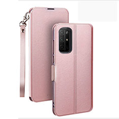Leather Case Stands Flip Cover L22 Holder for Huawei Honor 30S Rose Gold