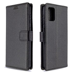 Leather Case Stands Flip Cover L22 Holder for Samsung Galaxy A71 5G Black