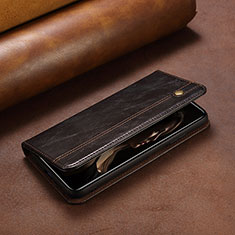 Leather Case Stands Flip Cover L24 Holder for Apple iPhone 14 Pro Black