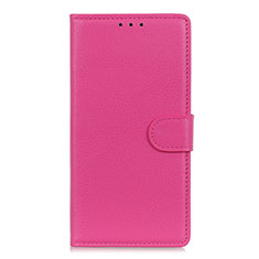 Leather Case Stands Flip Cover L24 Holder for Realme C11 Hot Pink
