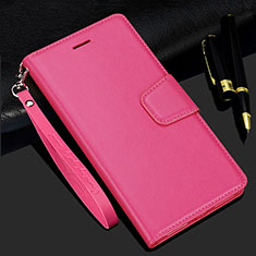 Leather Case Stands Flip Cover L24 Holder for Samsung Galaxy A41 Hot Pink