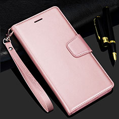 Leather Case Stands Flip Cover L24 Holder for Samsung Galaxy A41 Rose Gold