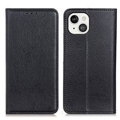 Leather Case Stands Flip Cover L25 Holder for Apple iPhone 13 Black