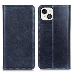 Leather Case Stands Flip Cover L25 Holder for Apple iPhone 13 Mini Blue
