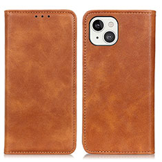 Leather Case Stands Flip Cover L26 Holder for Apple iPhone 13 Brown