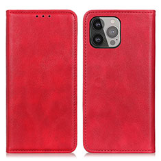 Leather Case Stands Flip Cover L26 Holder for Apple iPhone 13 Pro Max Red