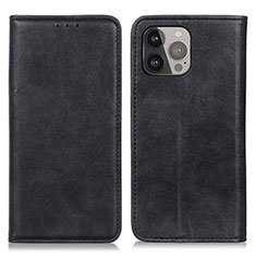 Leather Case Stands Flip Cover L26 Holder for Apple iPhone 14 Pro Black