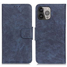 Leather Case Stands Flip Cover L27 Holder for Apple iPhone 13 Pro Blue