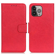 Leather Case Stands Flip Cover L27 Holder for Apple iPhone 13 Pro Max Red