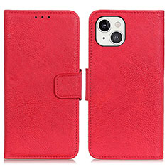 Leather Case Stands Flip Cover L27 Holder for Apple iPhone 14 Plus Red