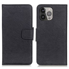 Leather Case Stands Flip Cover L27 Holder for Apple iPhone 14 Pro Black