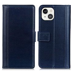 Leather Case Stands Flip Cover L28 Holder for Apple iPhone 13 Mini Blue
