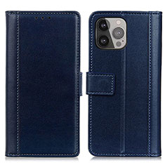 Leather Case Stands Flip Cover L28 Holder for Apple iPhone 13 Pro Blue