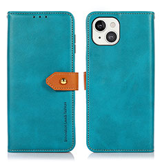 Leather Case Stands Flip Cover L29 Holder for Apple iPhone 13 Mini Blue