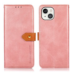 Leather Case Stands Flip Cover L29 Holder for Apple iPhone 13 Mini Rose Gold