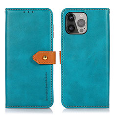 Leather Case Stands Flip Cover L29 Holder for Apple iPhone 13 Pro Blue