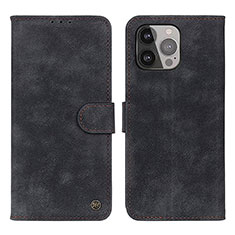 Leather Case Stands Flip Cover L30 Holder for Apple iPhone 14 Pro Black