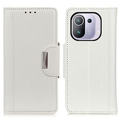 Leather Case Stands Flip Cover M01L Holder for Xiaomi Mi 11 Pro 5G White