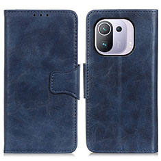 Leather Case Stands Flip Cover M02L Holder for Xiaomi Mi 11 Pro 5G Blue