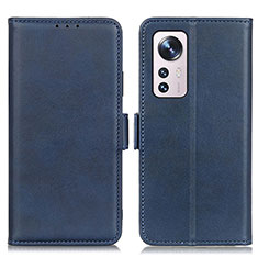 Leather Case Stands Flip Cover M03L Holder for Xiaomi Mi 12 5G Blue