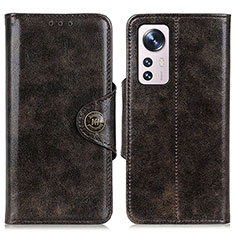 Leather Case Stands Flip Cover M04L Holder for Xiaomi Mi 12S 5G Brown