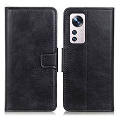Leather Case Stands Flip Cover M06L Holder for Xiaomi Mi 12 5G Black