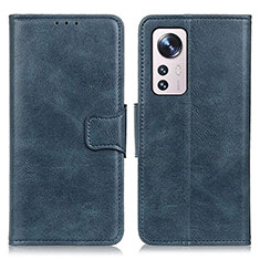 Leather Case Stands Flip Cover M06L Holder for Xiaomi Mi 12 5G Blue