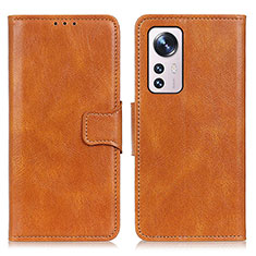 Leather Case Stands Flip Cover M06L Holder for Xiaomi Mi 12 Pro 5G Orange