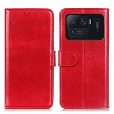 Leather Case Stands Flip Cover M07L Holder for Xiaomi Mi 11 Ultra 5G Red