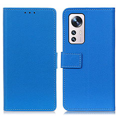 Leather Case Stands Flip Cover M08L Holder for Xiaomi Mi 12S 5G Blue