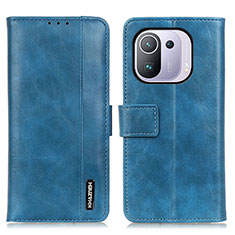 Leather Case Stands Flip Cover M11L Holder for Xiaomi Mi 11 Pro 5G Blue