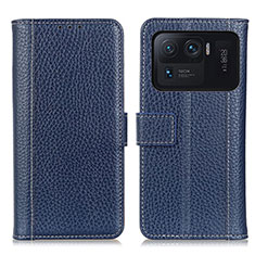 Leather Case Stands Flip Cover M14L Holder for Xiaomi Mi 11 Ultra 5G Blue