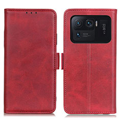 Leather Case Stands Flip Cover M15L Holder for Xiaomi Mi 11 Ultra 5G Red
