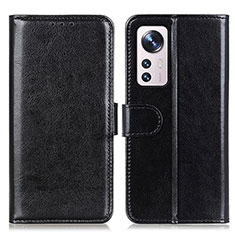 Leather Case Stands Flip Cover M15L Holder for Xiaomi Mi 12X 5G Black