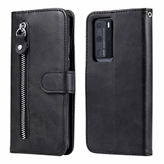 Leather Case Stands Flip Cover N01 Holder for Huawei P40 Pro Black