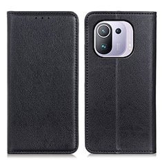 Leather Case Stands Flip Cover N01P Holder for Xiaomi Mi 11 Pro 5G Black