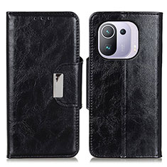 Leather Case Stands Flip Cover N04P Holder for Xiaomi Mi 11 Pro 5G Black