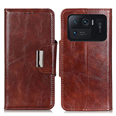 Leather Case Stands Flip Cover N04P Holder for Xiaomi Mi 11 Ultra 5G Brown