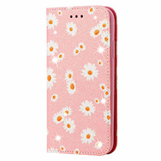 Leather Case Stands Flip Cover N05 Holder for Samsung Galaxy Note 20 5G Pink