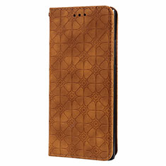 Leather Case Stands Flip Cover N06 Holder for Samsung Galaxy Note 20 Ultra 5G Brown