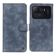 Leather Case Stands Flip Cover N06P Holder for Xiaomi Mi 11 Ultra 5G Blue