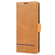 Leather Case Stands Flip Cover N11 Holder for Samsung Galaxy Note 20 5G Light Brown