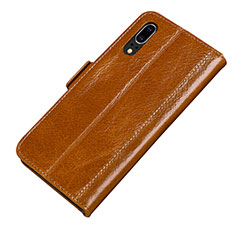 Leather Case Stands Flip Cover P01 Holder for Huawei P20 Orange