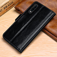 Leather Case Stands Flip Cover P01 Holder for Huawei P30 Black