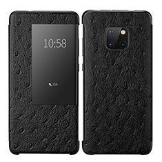Leather Case Stands Flip Cover P02 Holder for Huawei Mate 20 Pro Black