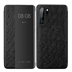 Leather Case Stands Flip Cover P02 Holder for Huawei P30 Pro Black