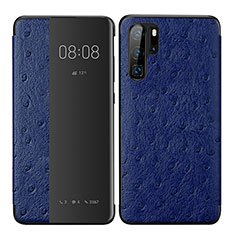 Leather Case Stands Flip Cover P02 Holder for Huawei P30 Pro New Edition Blue
