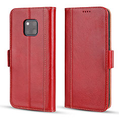 Leather Case Stands Flip Cover P03 Holder for Huawei Mate 20 Pro Red
