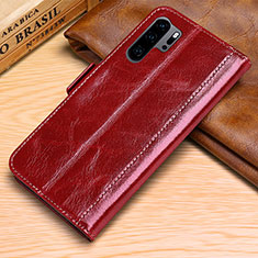 Leather Case Stands Flip Cover P03 Holder for Huawei P30 Pro New Edition Red