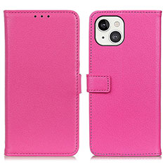 Leather Case Stands Flip Cover T01 Holder for Apple iPhone 13 Hot Pink